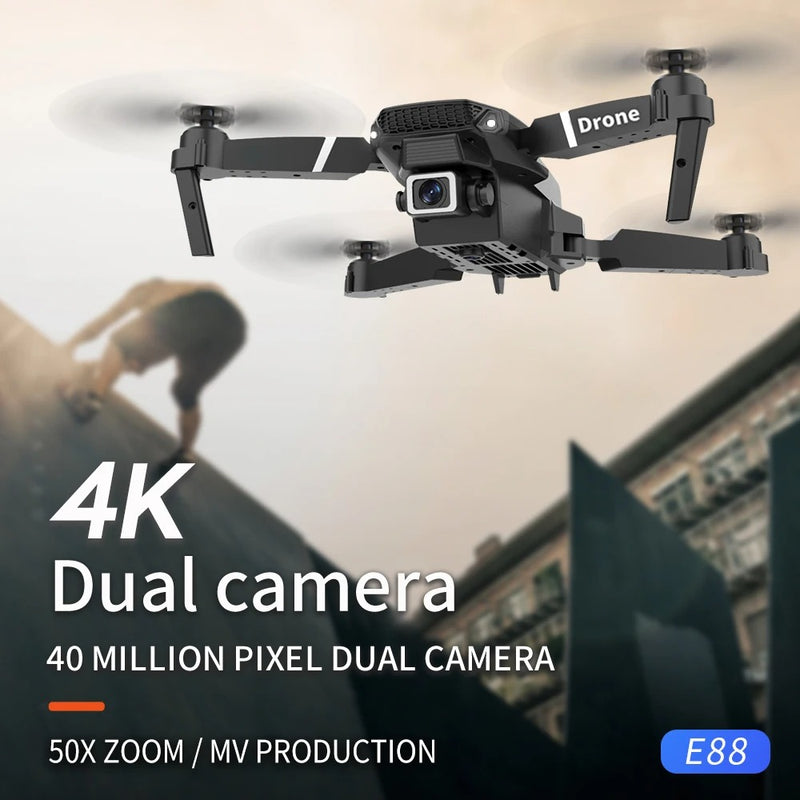 SkyLens 4K Dron E88 con doble cámara HD